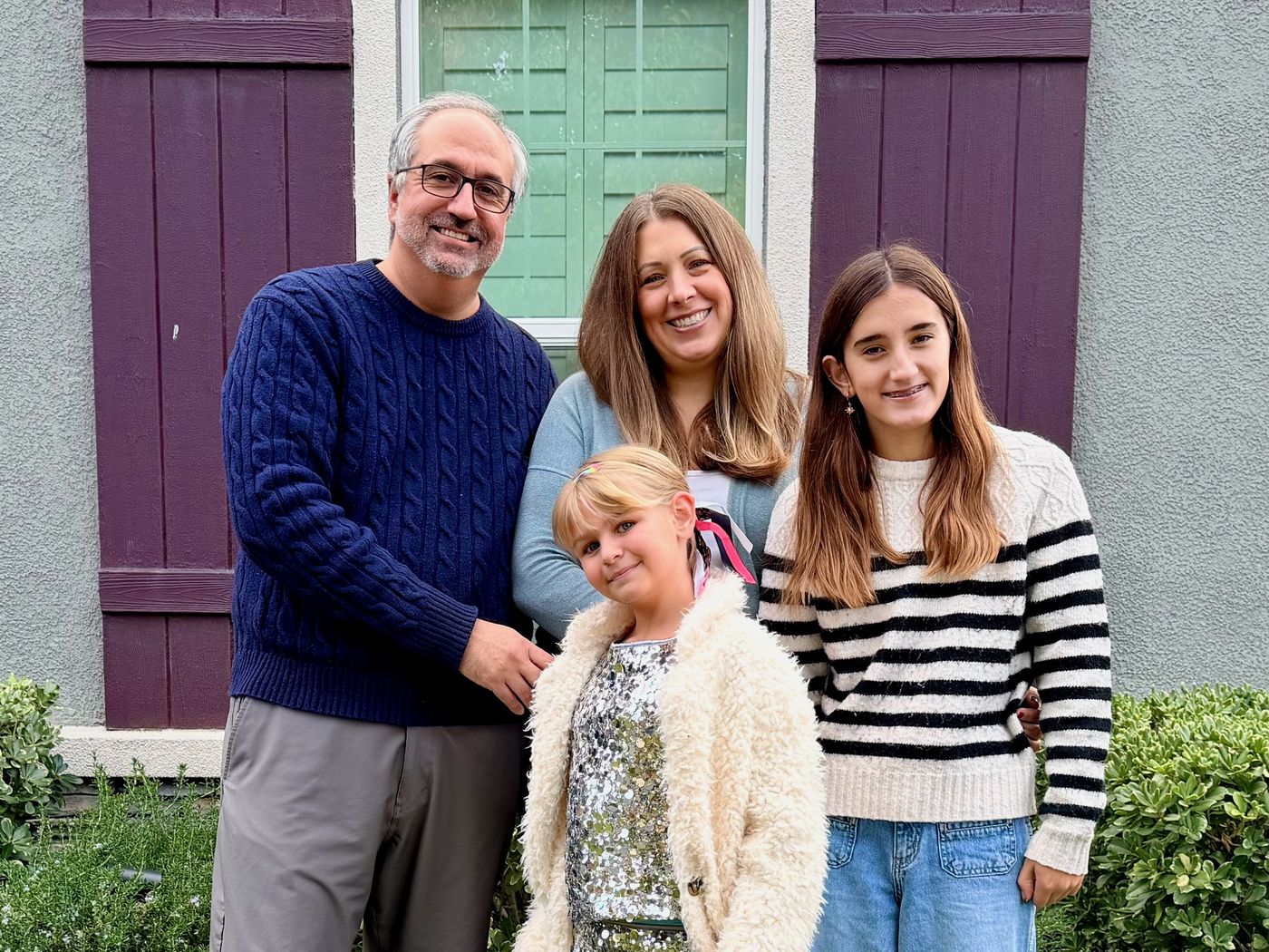 Ben Glickman with his wife and two daughters in El Dorado Hills